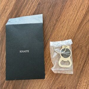 KHAITE Metal Bottle Opener Keychain with Black Bag